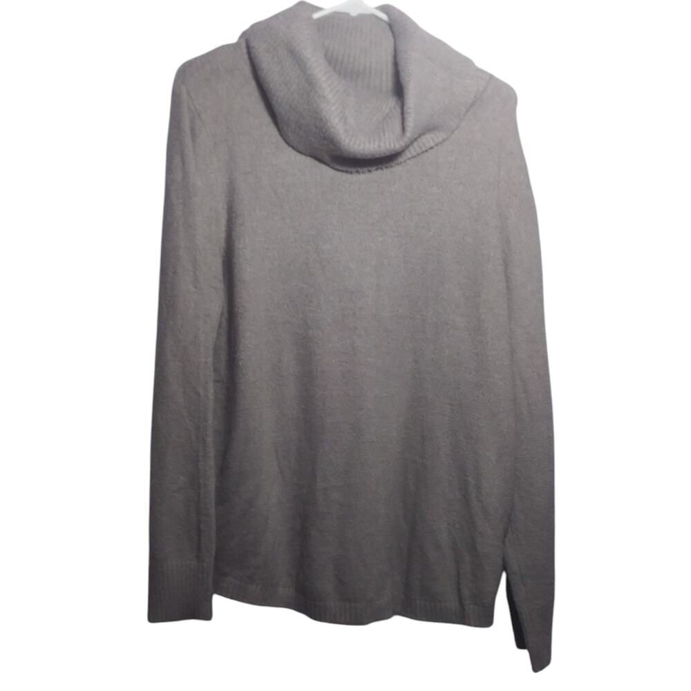 Rachel Zoe Soft Cozy Cowl Neck Gray Knit Sweater Lightweight Size XL